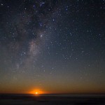 Lever de lune à Kaikoura