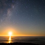 Lever de lune à Kaikoura