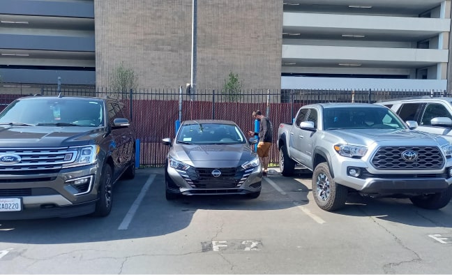 Location de notre voiture chez le loueur Budget - Los Angeles