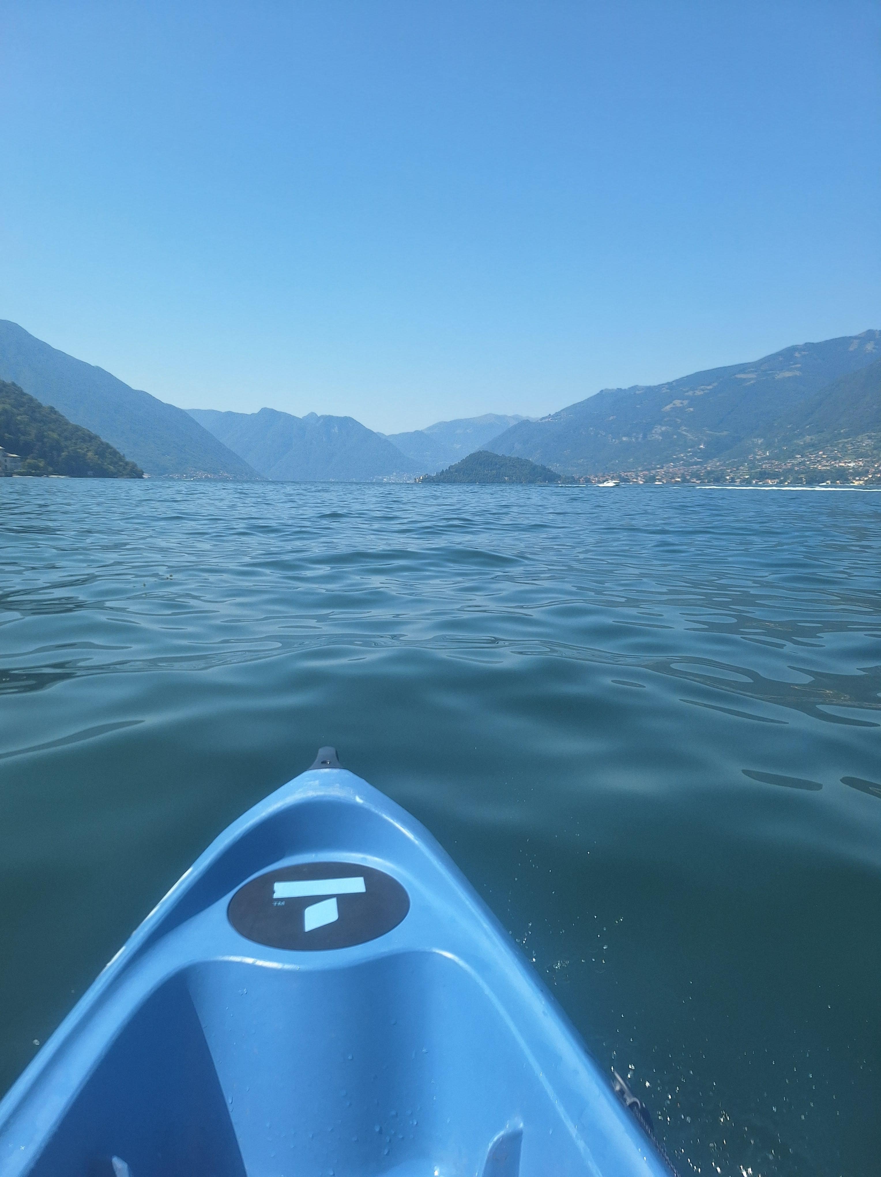Bellagio en kayak sur le lac de Côme
